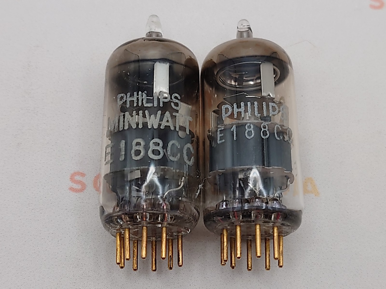 Philips Miniwatt E188CC 7308 O-getter Matched Pair – Heerlen 1961/1962 – NOS
