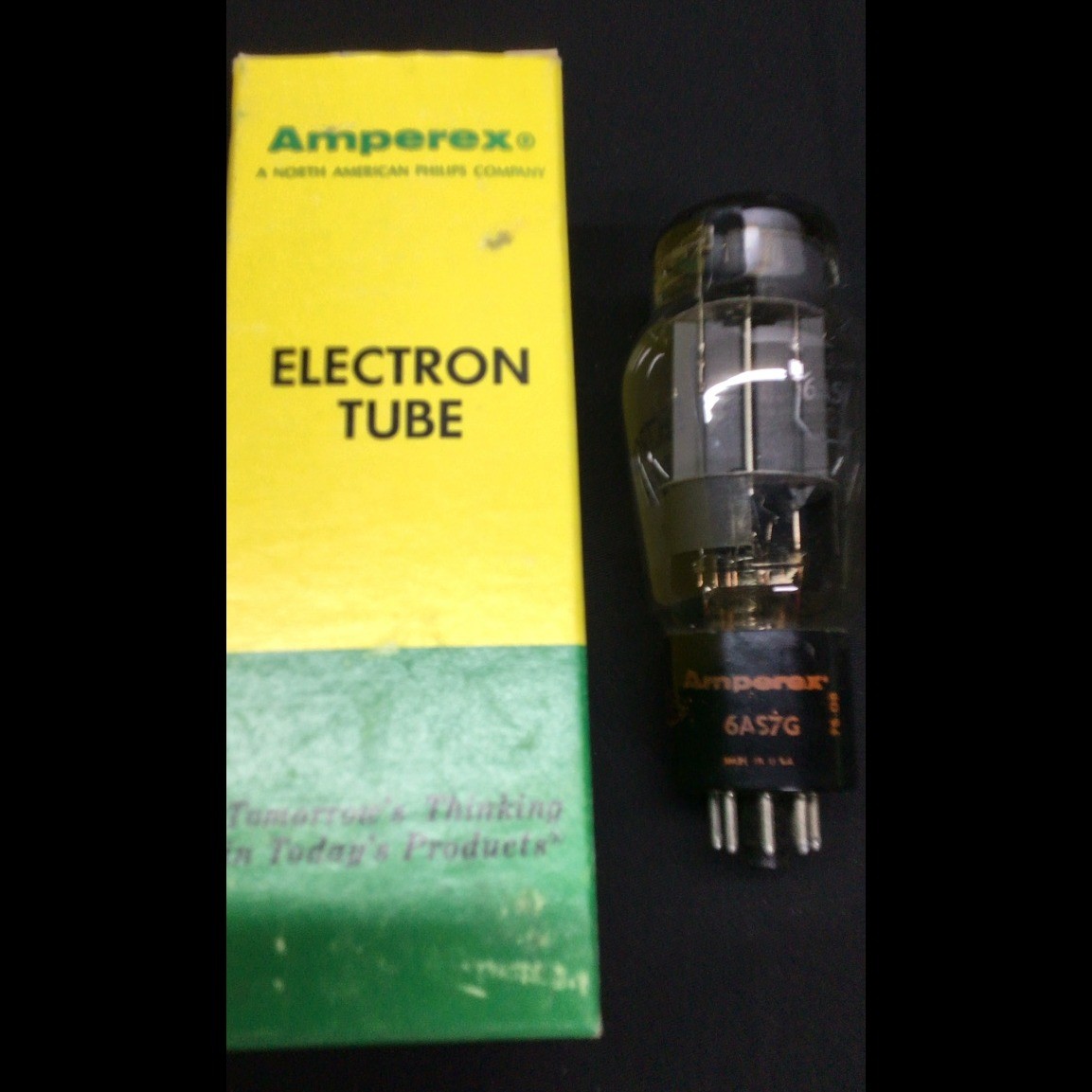 NOS AMPEREX 6AS7G (6080) Power Amplifier VACUUM TUBE Tested S.9753