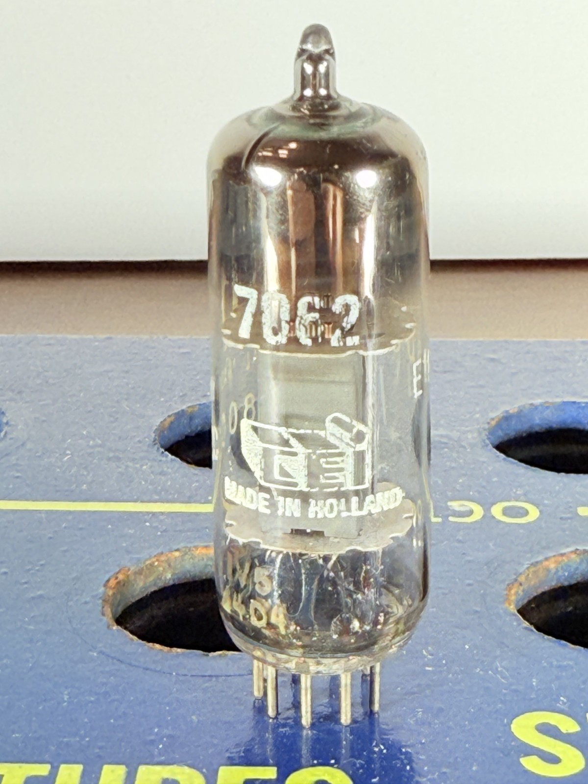 Philips 7062 E180CC 12AT7 Holland Code IV5 Delta 4D4 Tested Good Tube