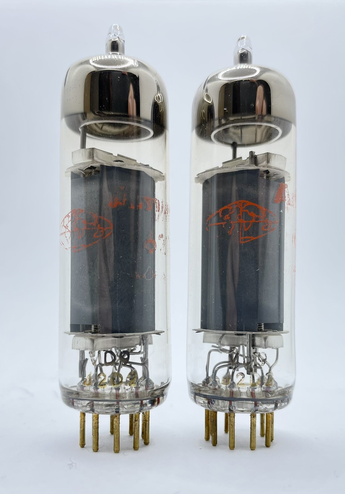 Amperex 6227 E80L Tubes. Matched Pair/ Date Code. Gold Pins Made In Holland.