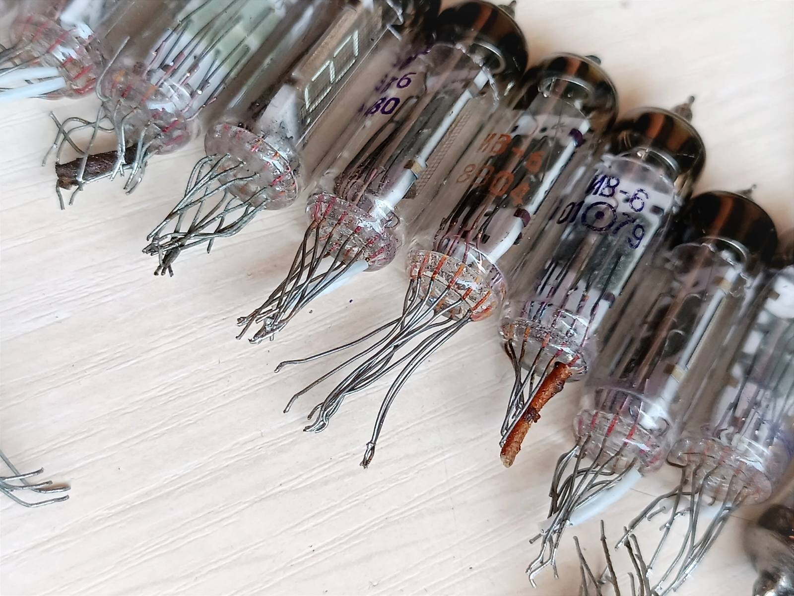 25 pcs IV-6 VFD Tube DIGIT DISPLAY NIXIE CLOCK luminescent indicator USED #2
