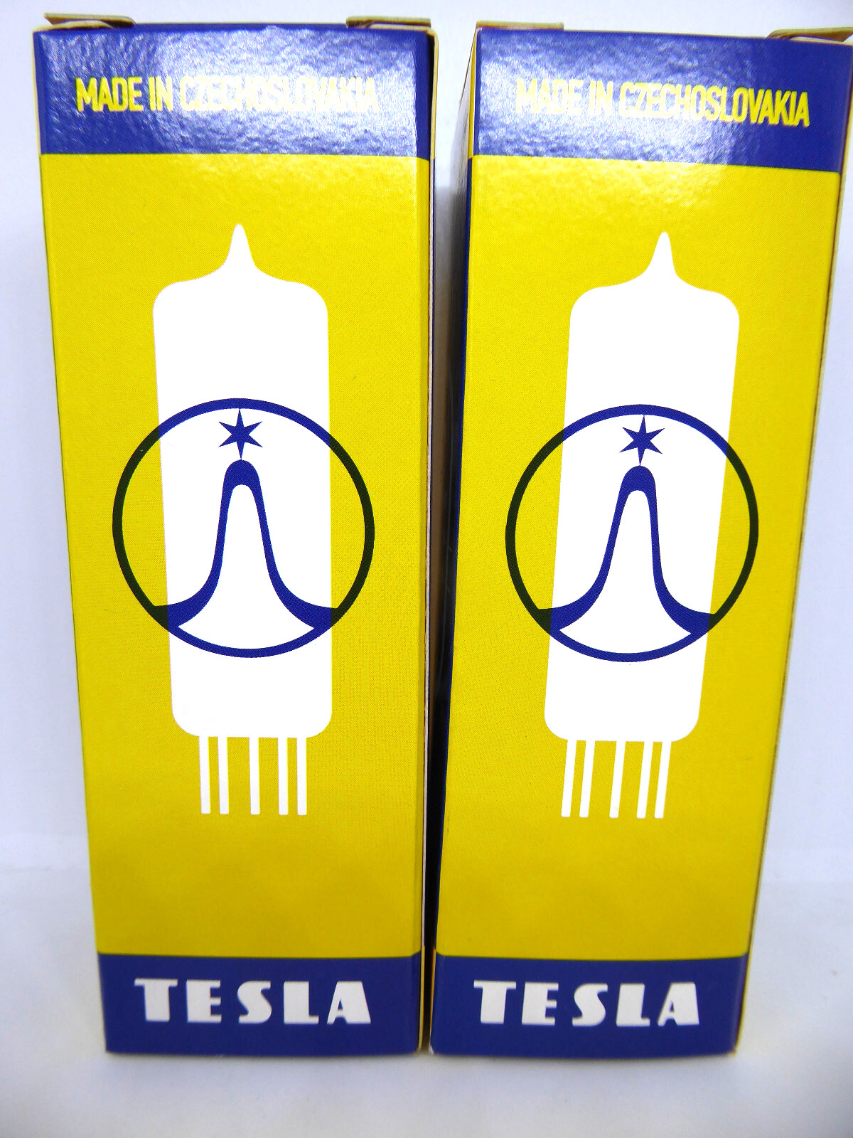 2x (Pair!) Tesla EL34 Tube (6CA7) Brown Base, OO-Getter, F. Marshall, 1984, NIB