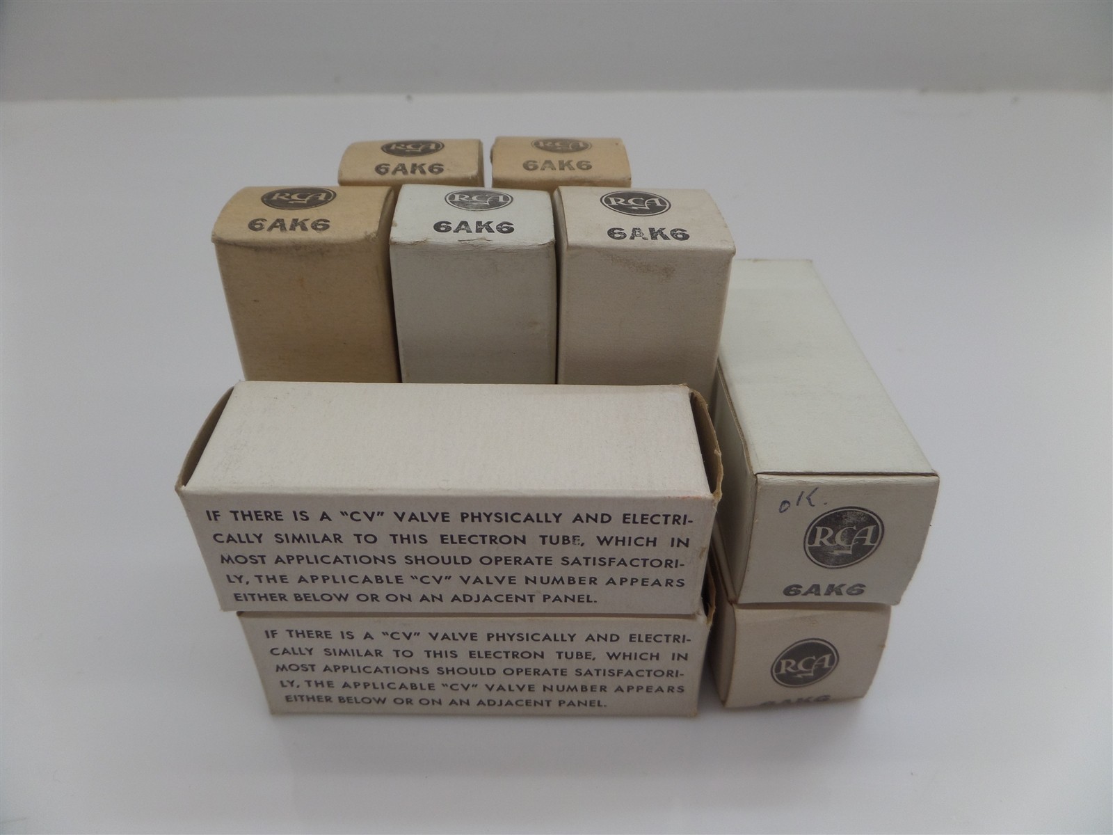Lot Of 9 RCA 6AK6 Electron Tubes