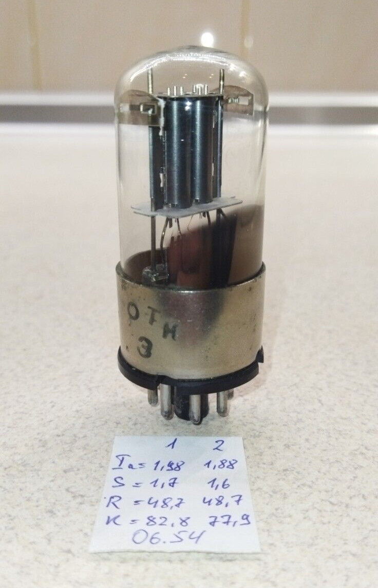 6N9S MELZ Metal Base (6SL7 6Н9С / 1579) Double triode. Tested