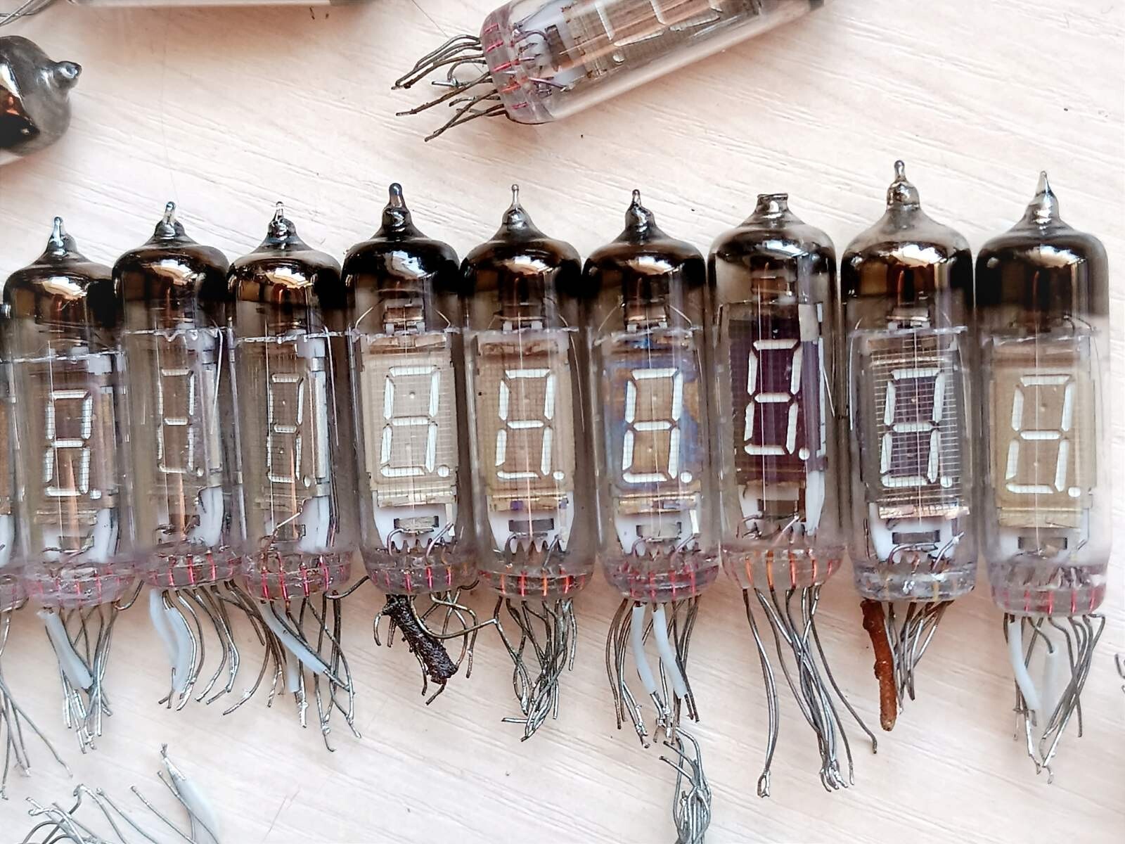 25 pcs IV-6 VFD Tube DIGIT DISPLAY NIXIE CLOCK luminescent indicator USED #2