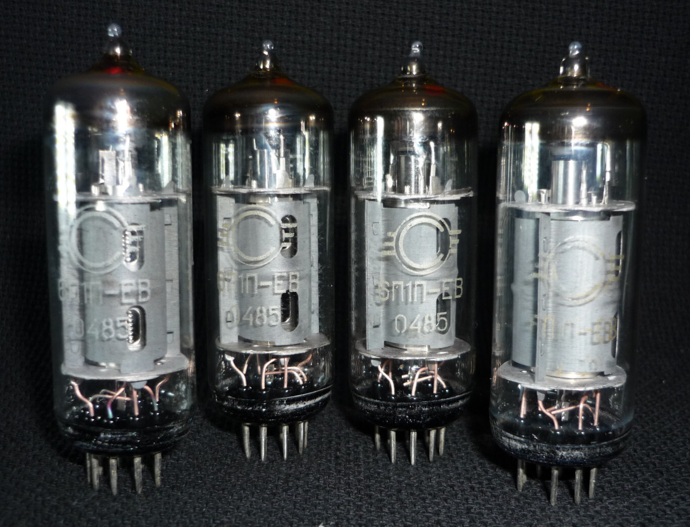 4pcs. 6P1P-EV / 6П1П-ЕВ ~ 6P1 China, 6BW6 mini Beam Power Pentode NEW. IV-1985