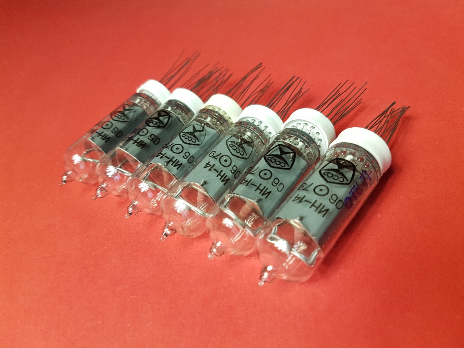 IN-14 IN14 ИН-14 NIXIE TUBES FOR CLOCK USSR SOVIET VINTAGE NOS SAME DATE NEW