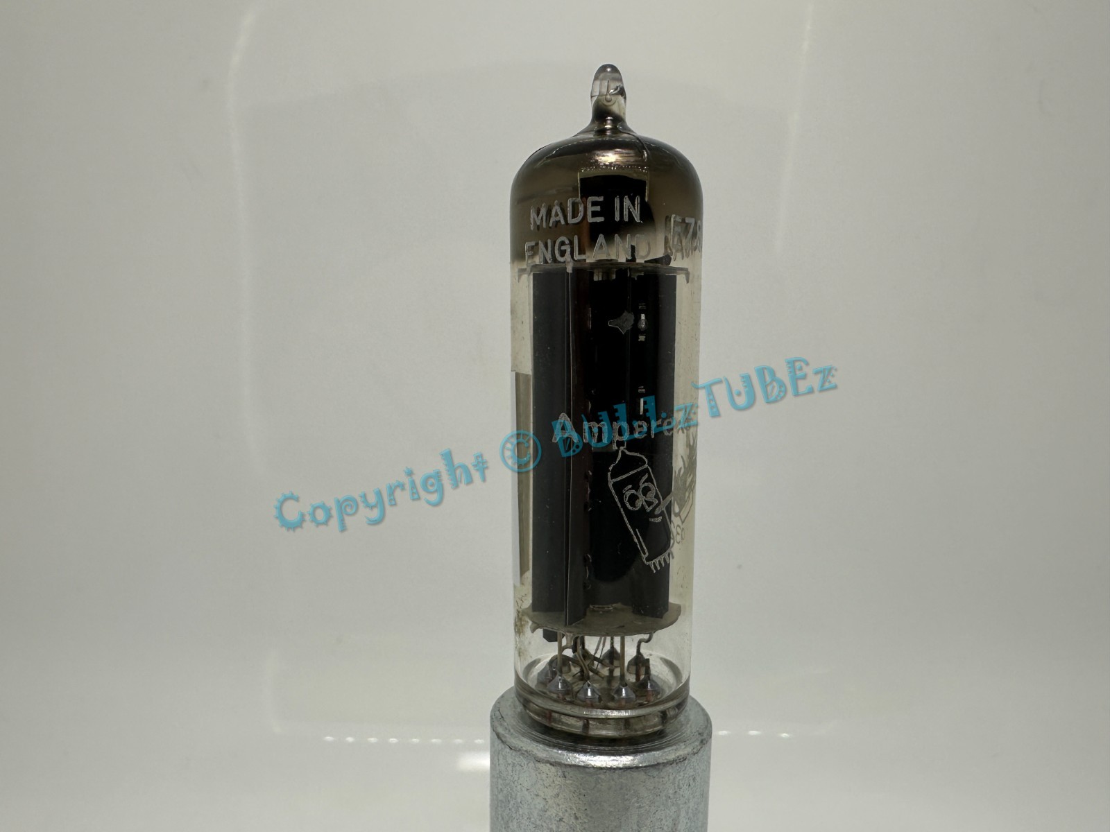 Amperex EZ81 Bugle Boy Top “D” Getter TESTS NOS on AT1000 6CA4