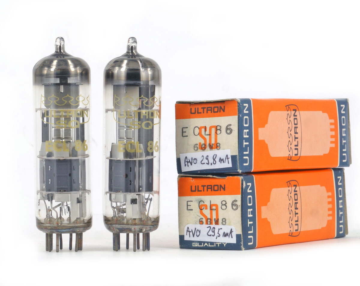 MATCHED PAIR ECL86/6GW8 ULTRON SQ NOS FRANCE Tube Röhre Valvula Valve 진공관 真空管 *