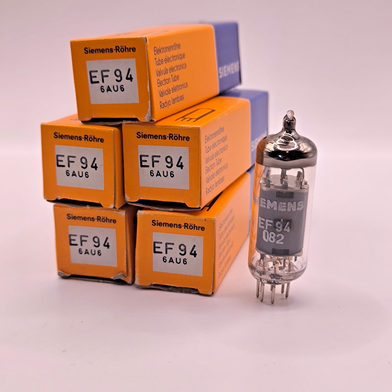 Siemens EF94 6AU6 CV2524 tubes, NEW, NOS NIB, made in Russia