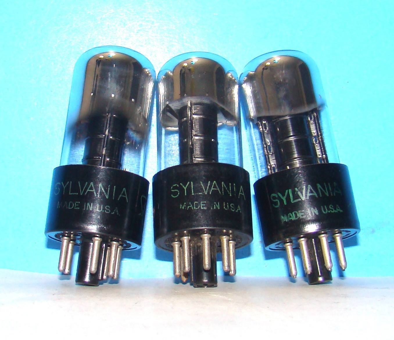 6K6GT Sylvania 3 radio audio electron amplifier vacuum tubes valve tested 6K6G