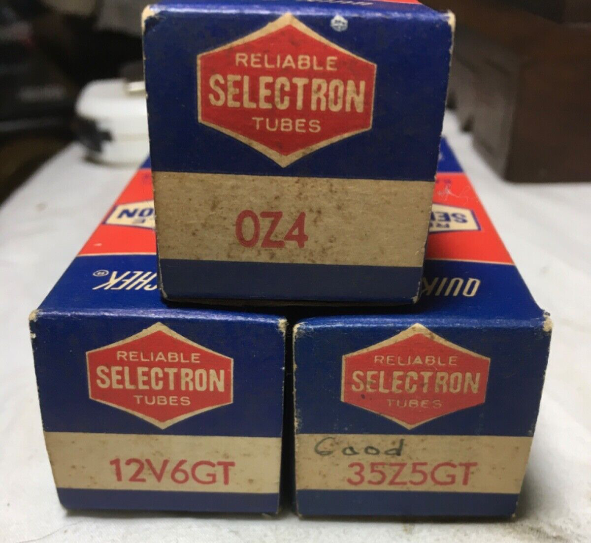 NOB Selectron Tubes 0Z4 12V6GT 35Z5GT Lot of 3