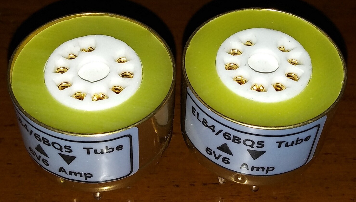 Socket adapter 6V6 6L6 to EL84 gold plated 2 pcs. USA stock fast delivery