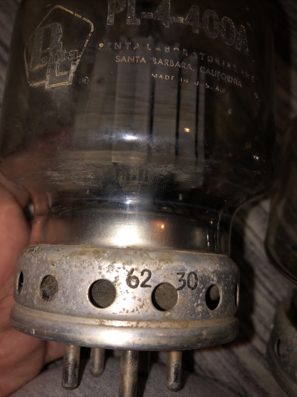 Lot Of 2 Vintage Penta Labs PL-4-400A Vacuum Tube 4-400A