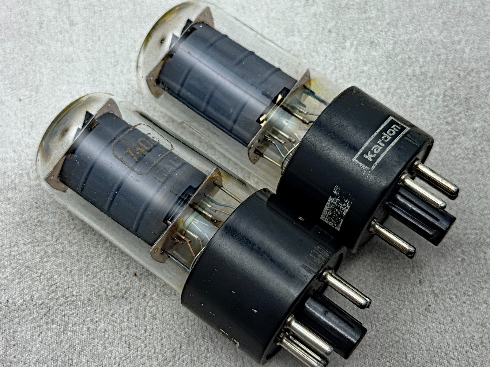(2) GE Harman/Kardon 7408 Power Tubes Made In Italy Dual Ring Getters Strong