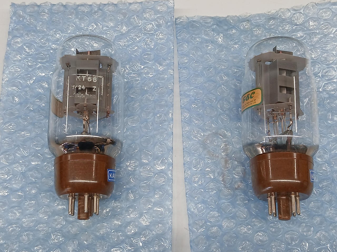 GEC KT66 Matched Pair Vacuum Tubes Made in England MOV Audio Power Amp Tubes