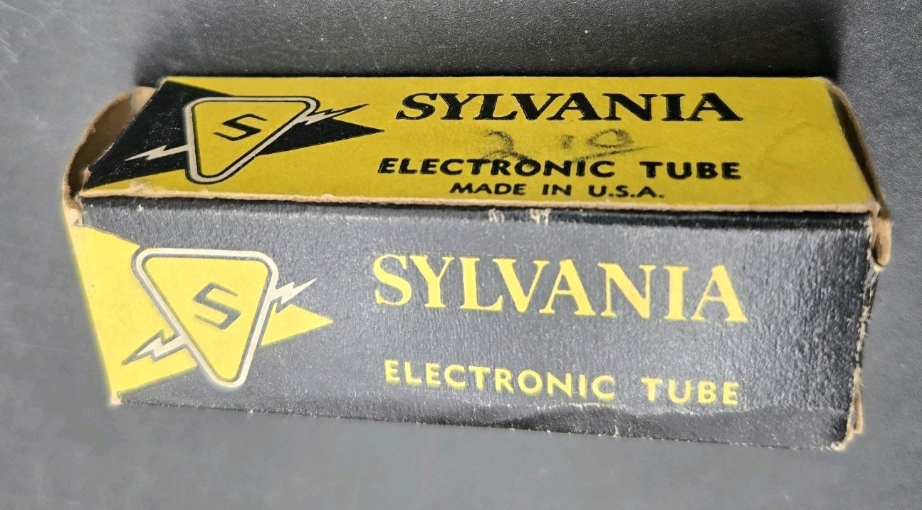 Vintage Sylvania 6AU6A Electronic Vacuum Tube w/ Original Box Untested USA