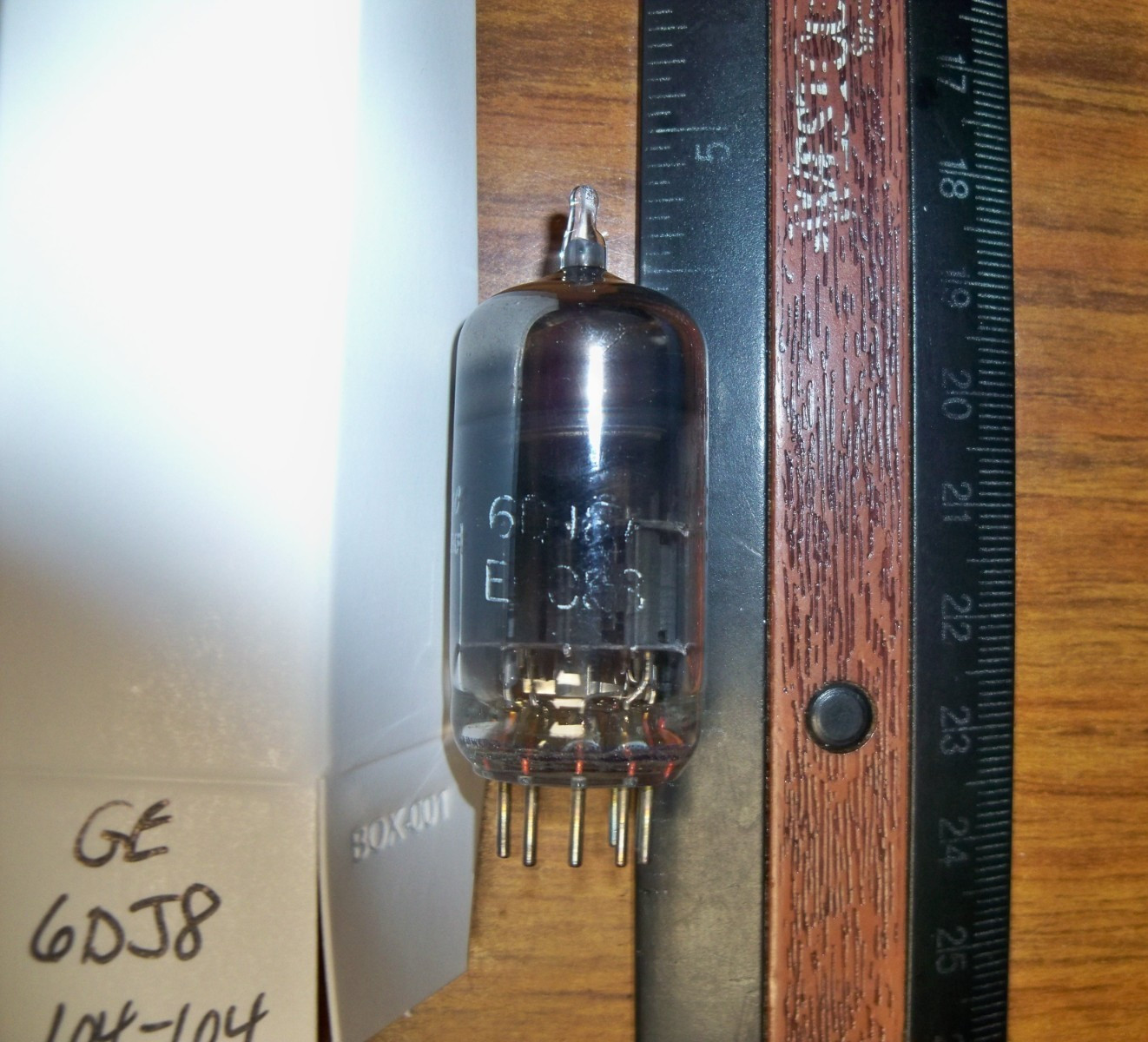 Strong GE Smoked Glass Gray Plate Solid O Getter 6DJ8 – ECC88 Tube