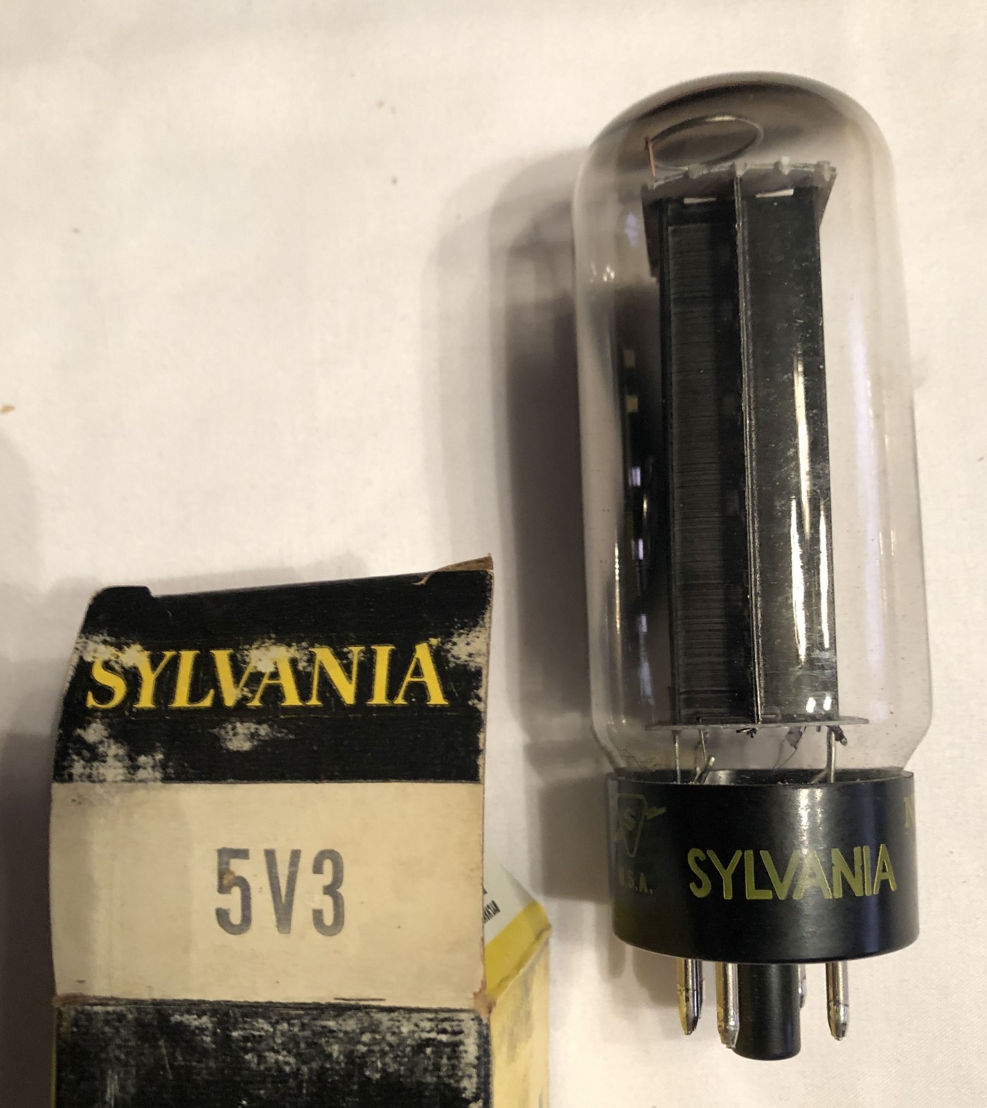 1ea Sylvania 5V3 Vacuum Tube. USA. NIB. Full Wave Rectifier. Power Supply.