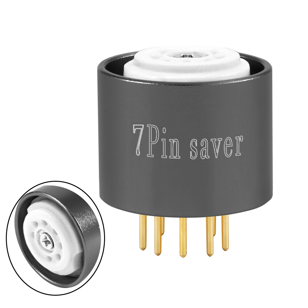 7Pin Socket Saver 5654W 6AQ5 6X4 6Z4 6AU6 6J1 6J2 6J3 6J4 6J5 ECC91 Tube 1PC