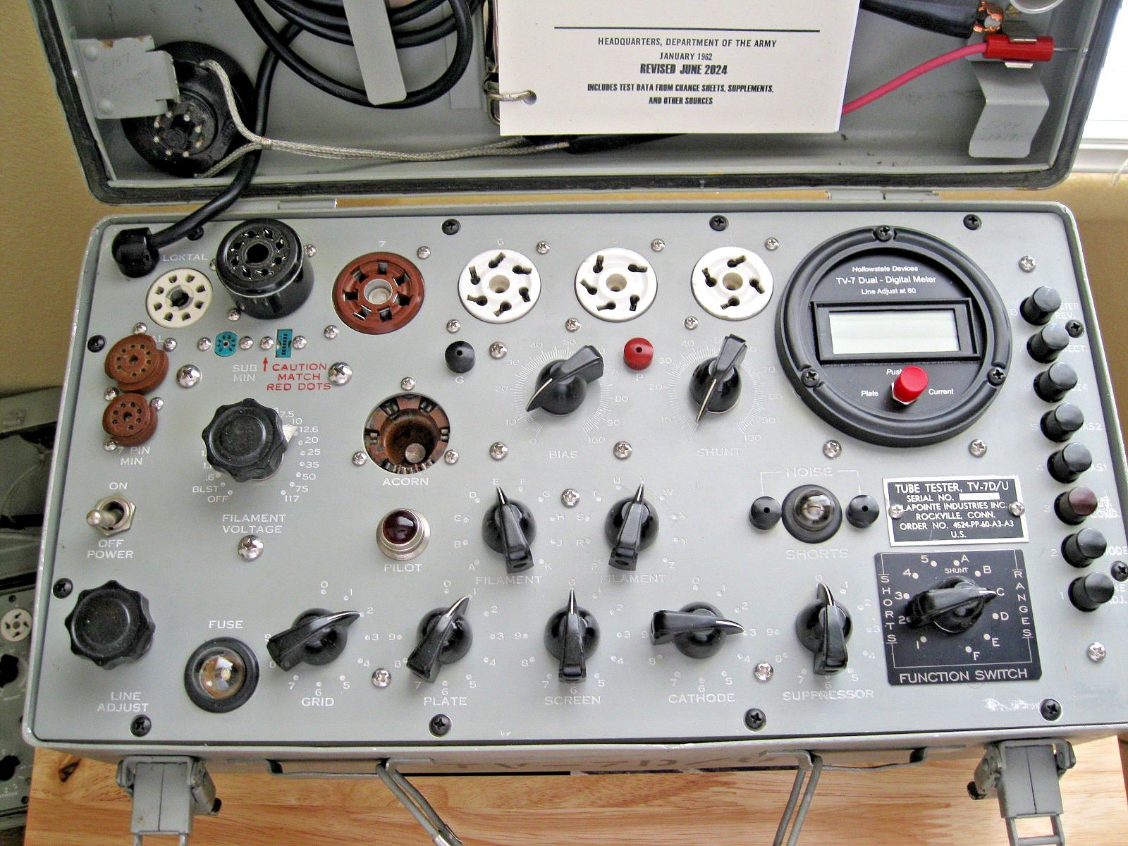 2 PHILIPS ECG JAN-5814A/12AU7A VACUUM TUBES GRAY PLATE O GETTER 1982 TV-7 TESTED