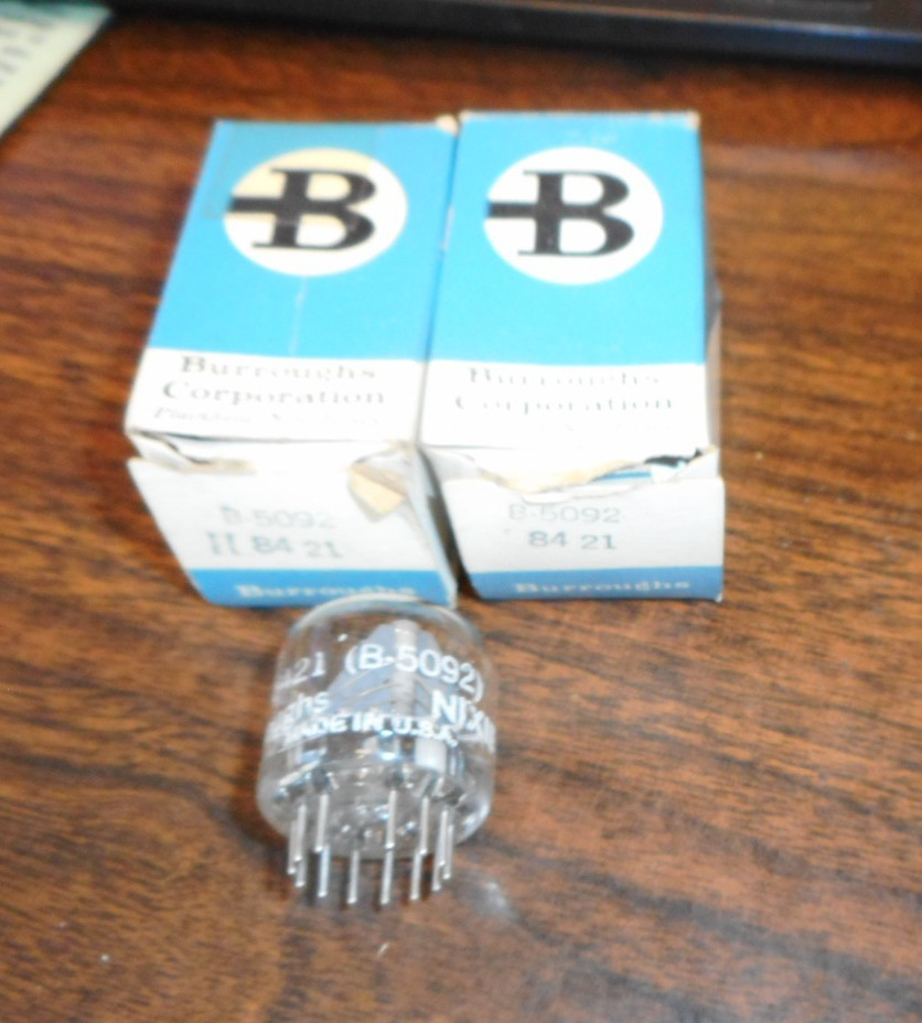1 EACH 8421 5092 Nixie Readout Vacuum Tube BURROUGHS NEW OLD STOCK