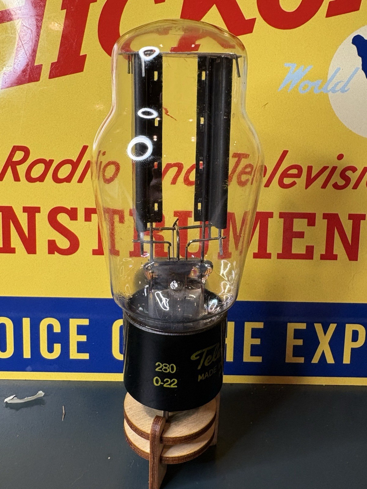 Tele-tone Raytheon 5U4G ST Bottle Black TPlate Rectifer TV7 Test ANOS&Balanced O