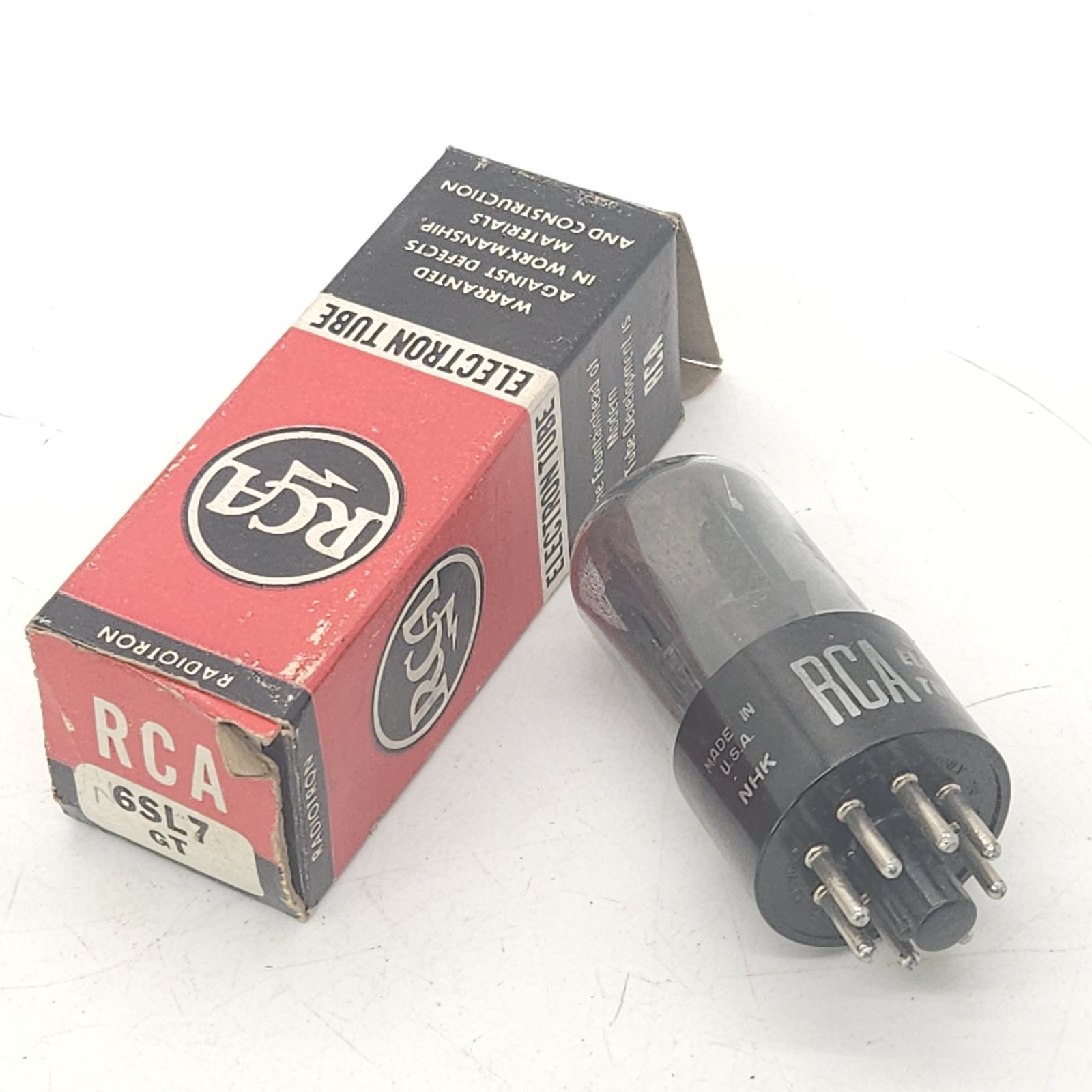 RCA Vintage Vacuum Tube Model 6SL7GT Radio, Amplifier Valve Tested