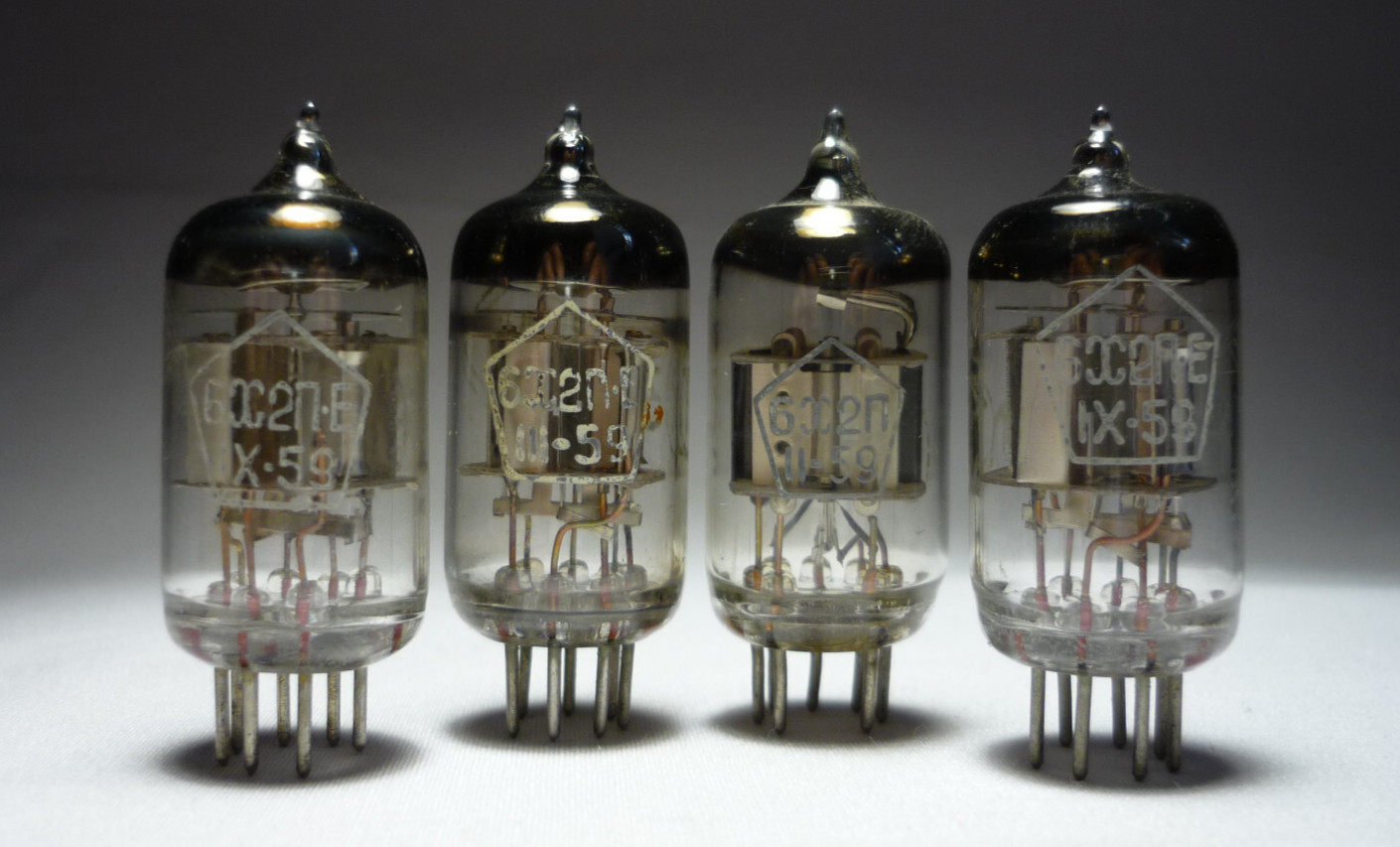 4pcs. 6H2P / 6X2P / 6Х2П = CV283, EAA91, 6AL5 Double diode NEW Novosibirsk. 1959