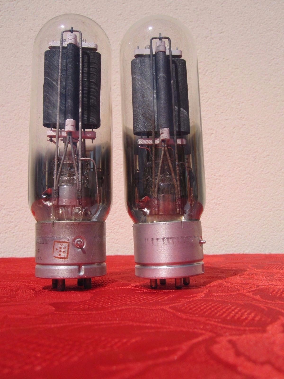 JAN-CG-211 VT4C GE TUBE RCA 211 TRIODE MATCHED PAIR AMPLIFIER TRANSMITTING PAIR