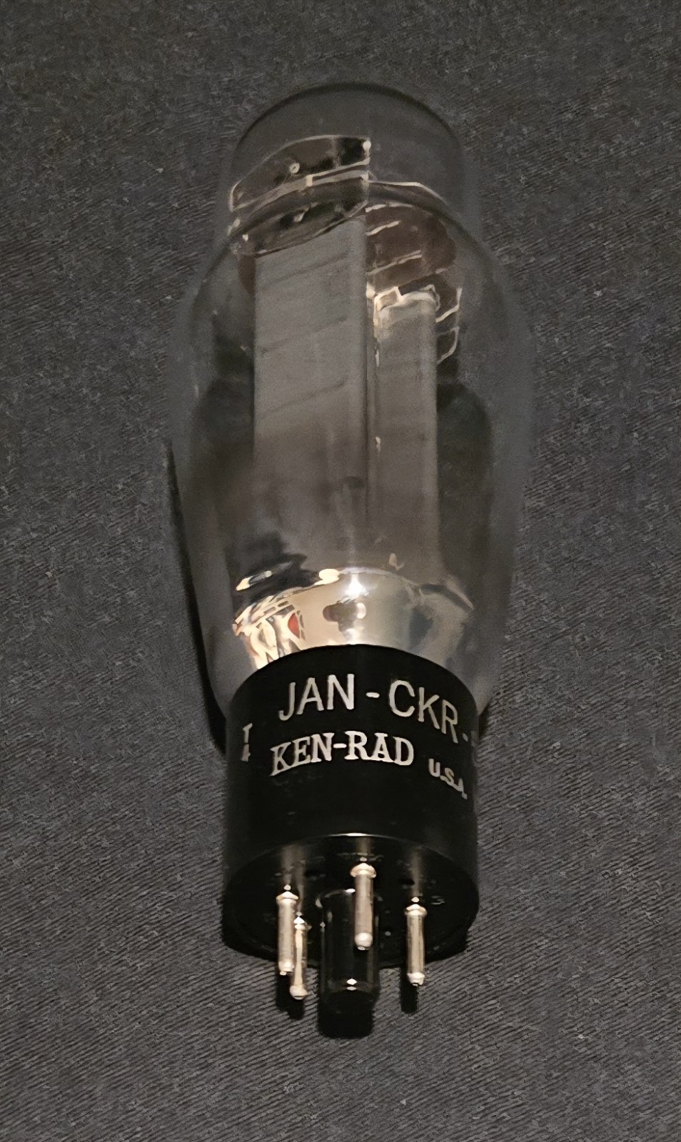 KEN-RAD 5U4G JAN CKR VT-244 TUBE DUAL CENTER RODS CHROME FOIL MILITARY SPEC NIB