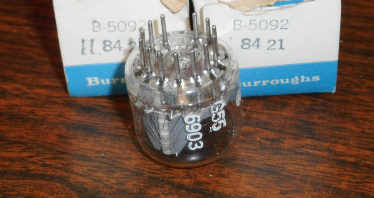 1 EACH 8421 5092 Nixie Readout Vacuum Tube BURROUGHS NEW OLD STOCK