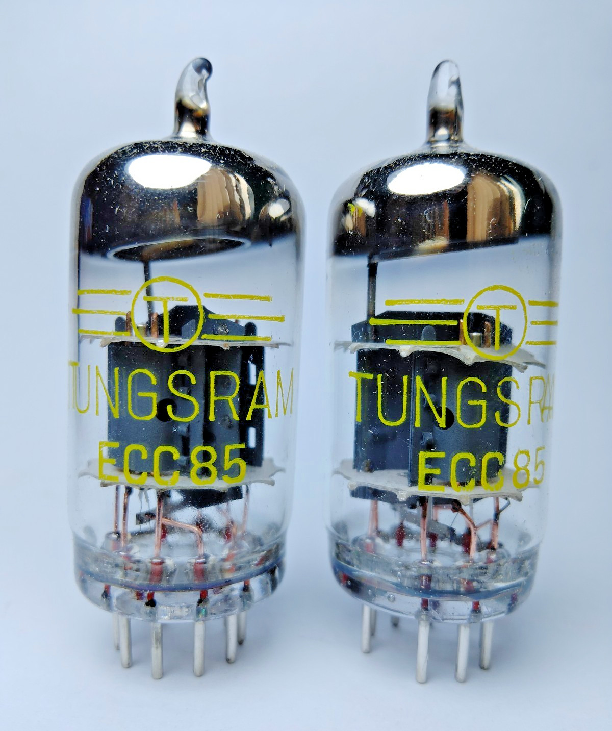 2 pcs NEW ECC85/ 6AQ8/ Tungram tubes Same Date, Matched Pair