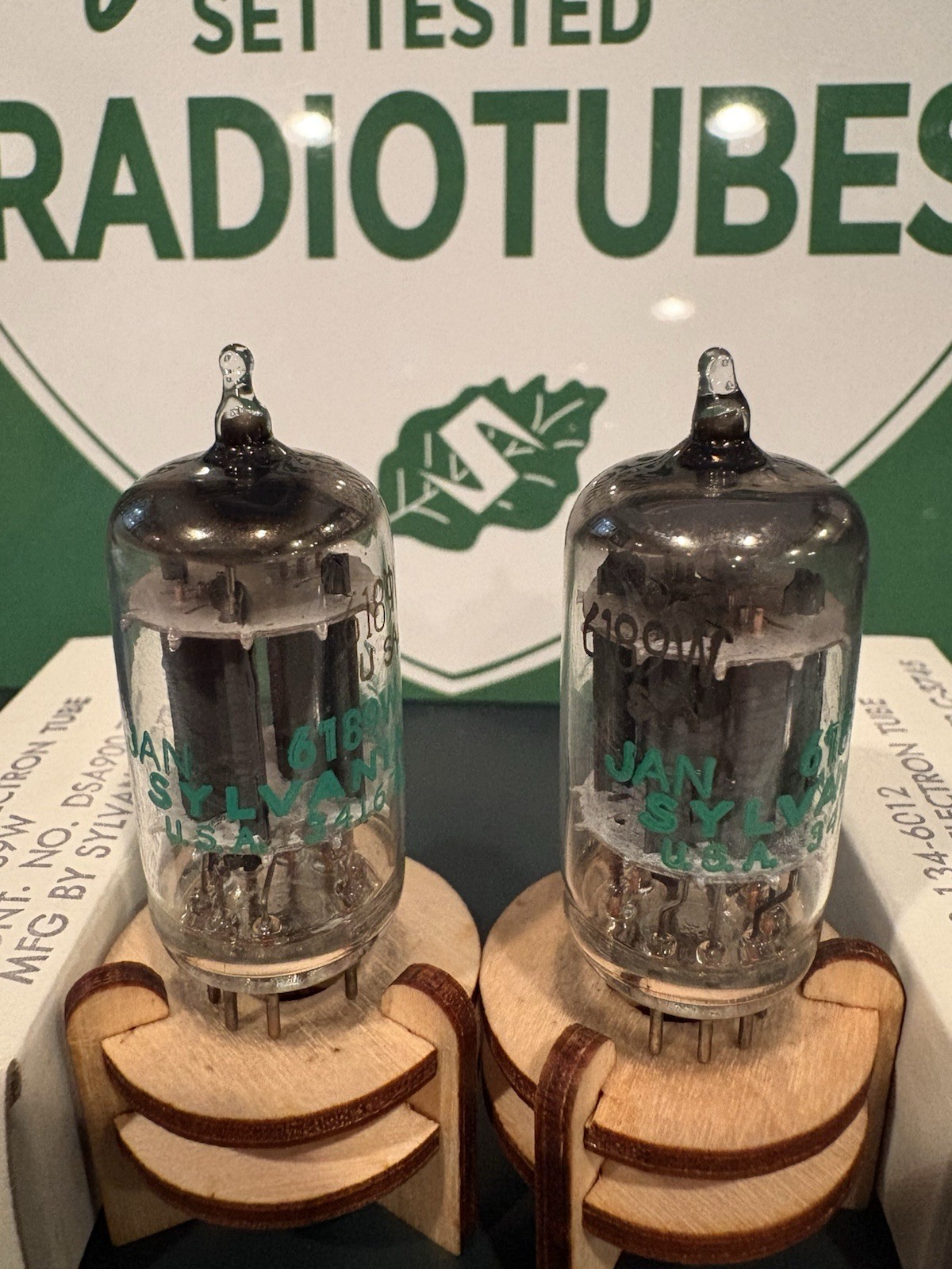 GAIN&GM MATCH PAIR 1972 SYLVANIA JAN 6189W 12AU7A Tubes TV7&MAXI TEST NOS NIB🔈
