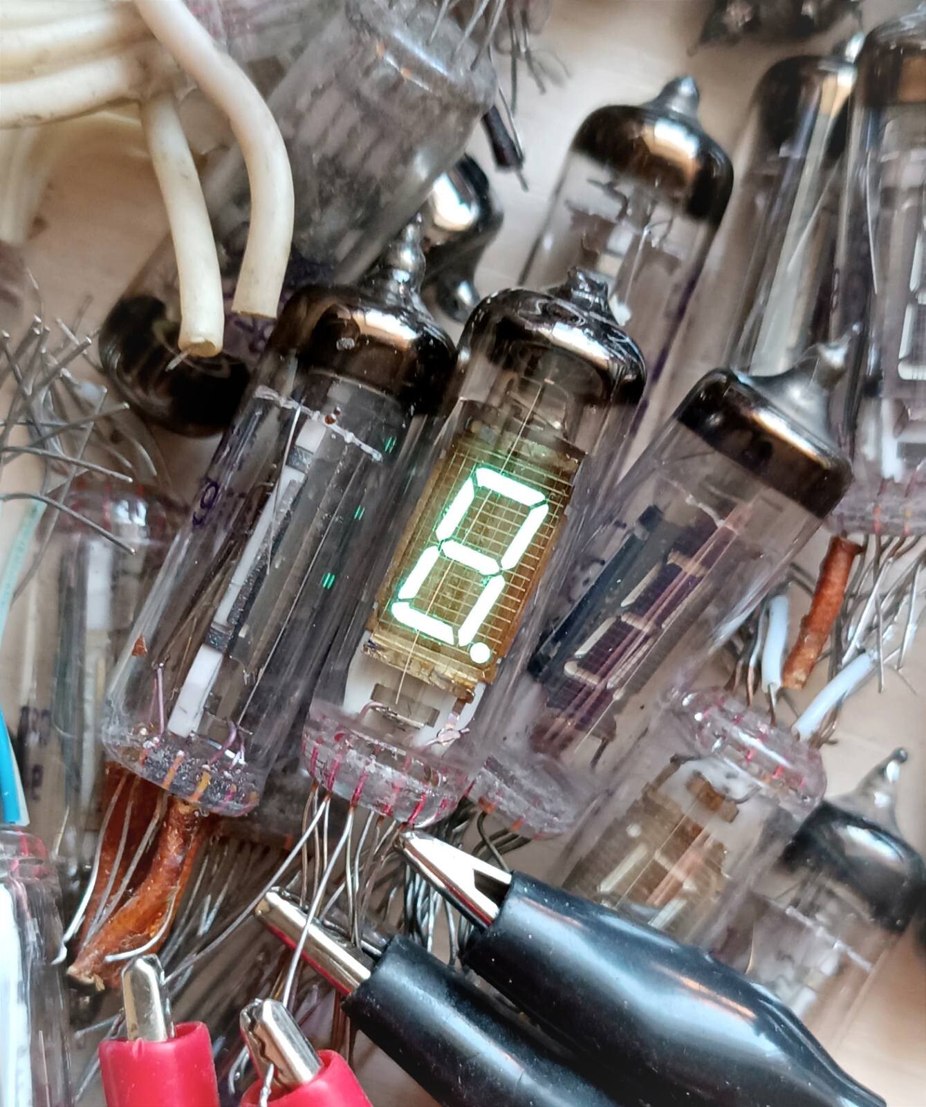 25 pcs IV-6 VFD Tube DIGIT DISPLAY NIXIE CLOCK luminescent indicator USED #2