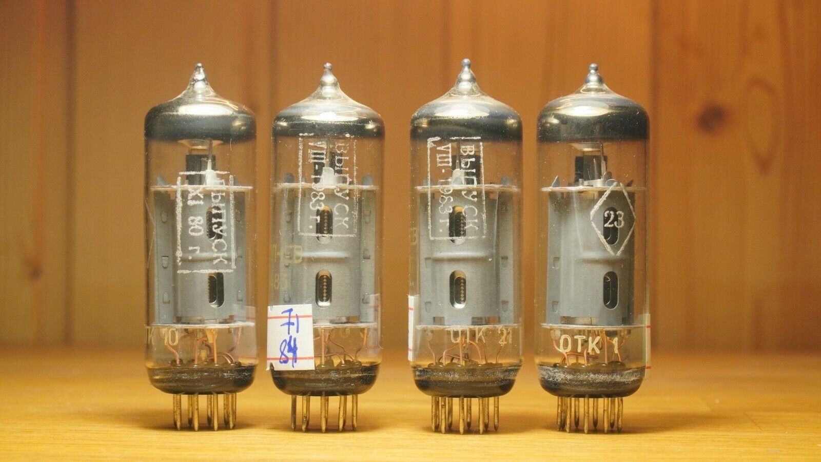 4x 6P1P-EV NOS Matched QUAD 1% Tube Set WITH CONVERTERS TO 6V6