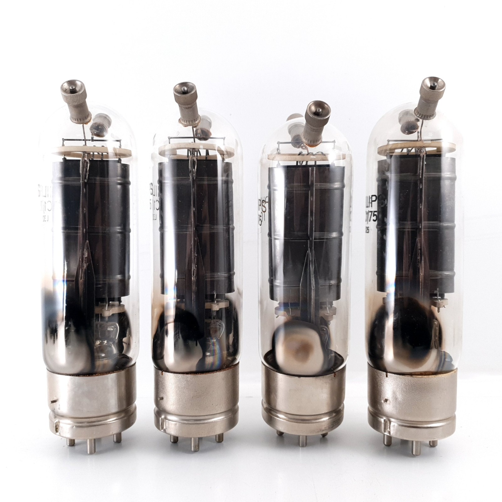 4 X TC1/75 PHILIPS TUBE. BLACK PLATES. NOS. CM ENA