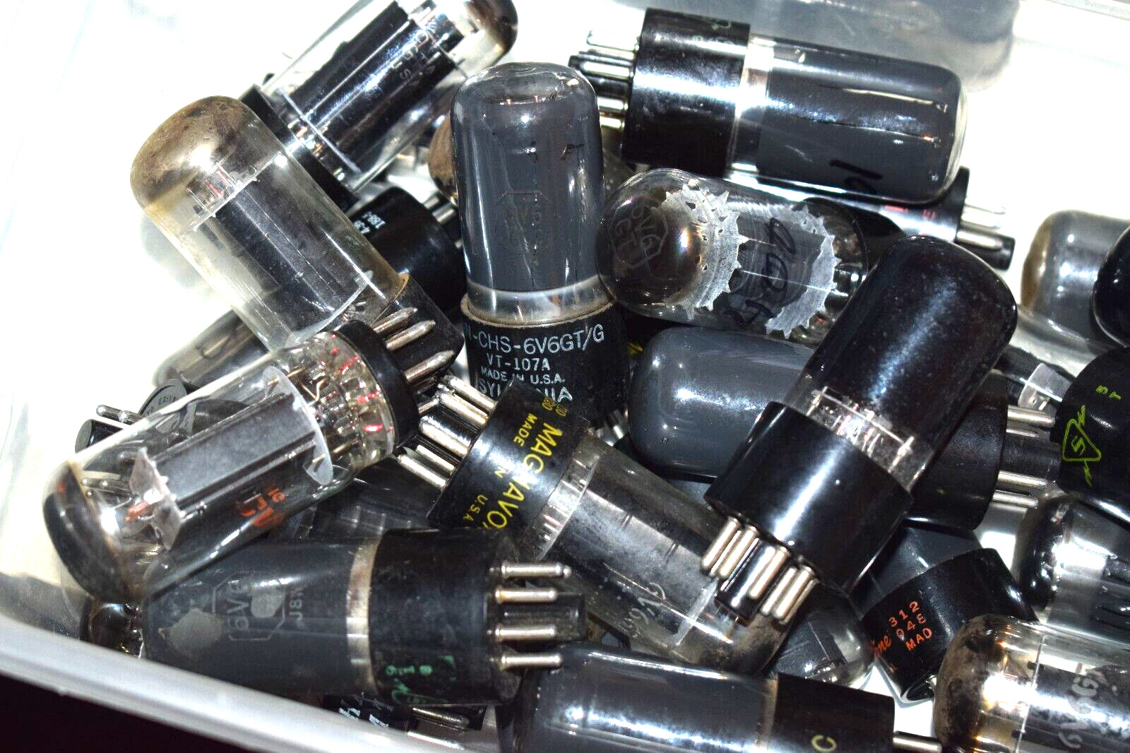 1950s-70s 6V6GT VINTAGE TUBES – VARIOUS BRANDS – TUNG SOL, RCA, ETC. ALL TESTED