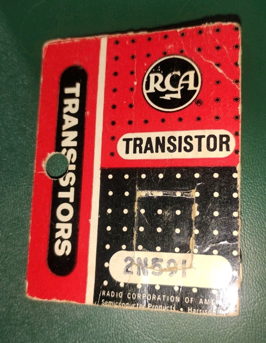 Vintage RCA 2N591 Germanium Transistor NOS Original RCA Package 1960s