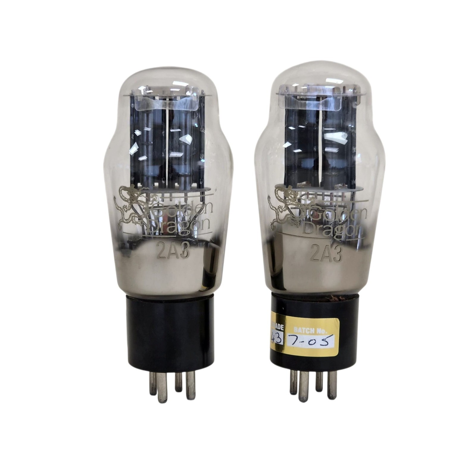 2A3 GOLDEN DRAGON MATCHED PAIR NEW VALVE TUBE (T13C)