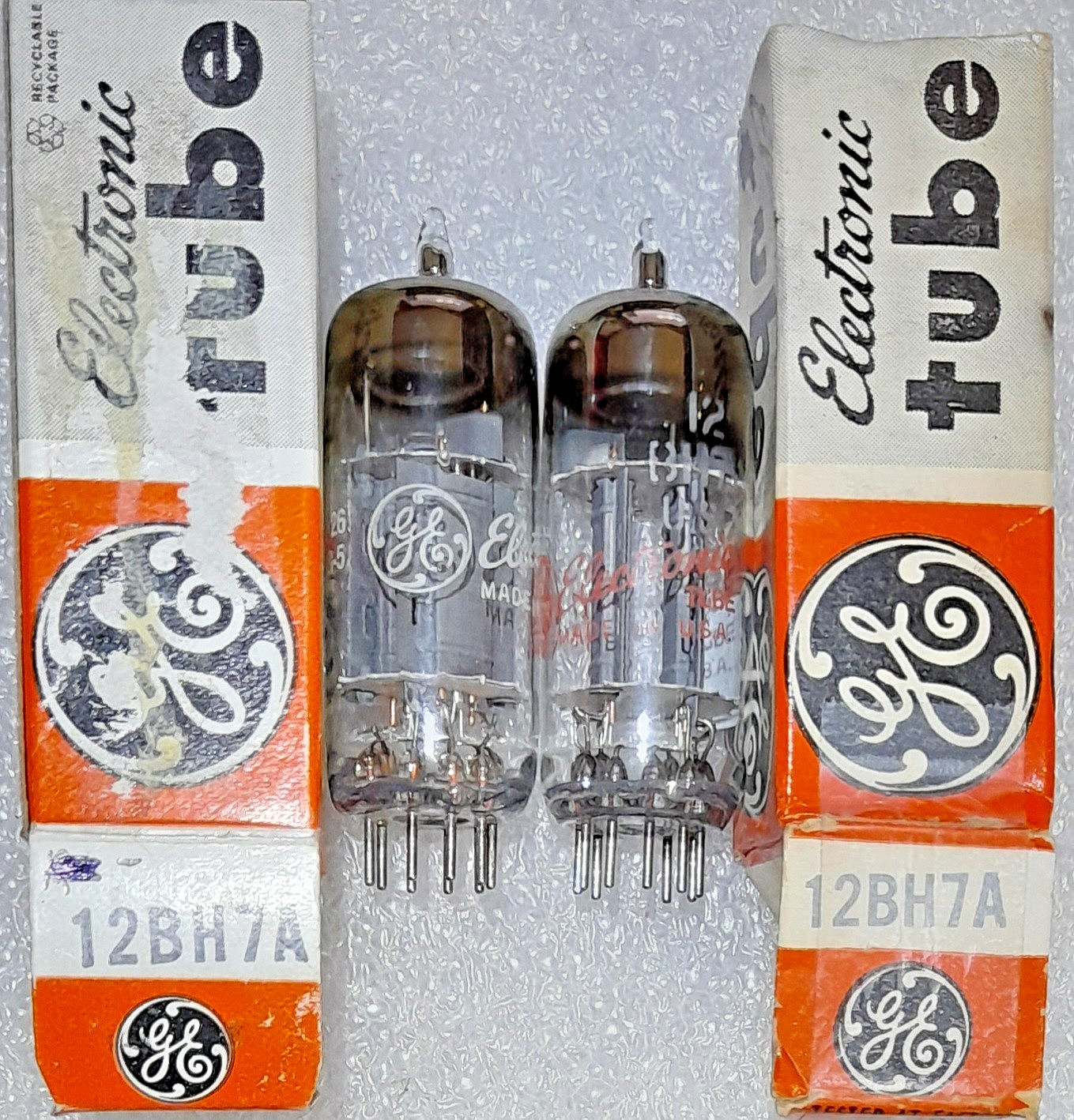 Pair 12BH7A GE NOS Vacuum Tubes, Triplett 3444 Tested – will combine shipping