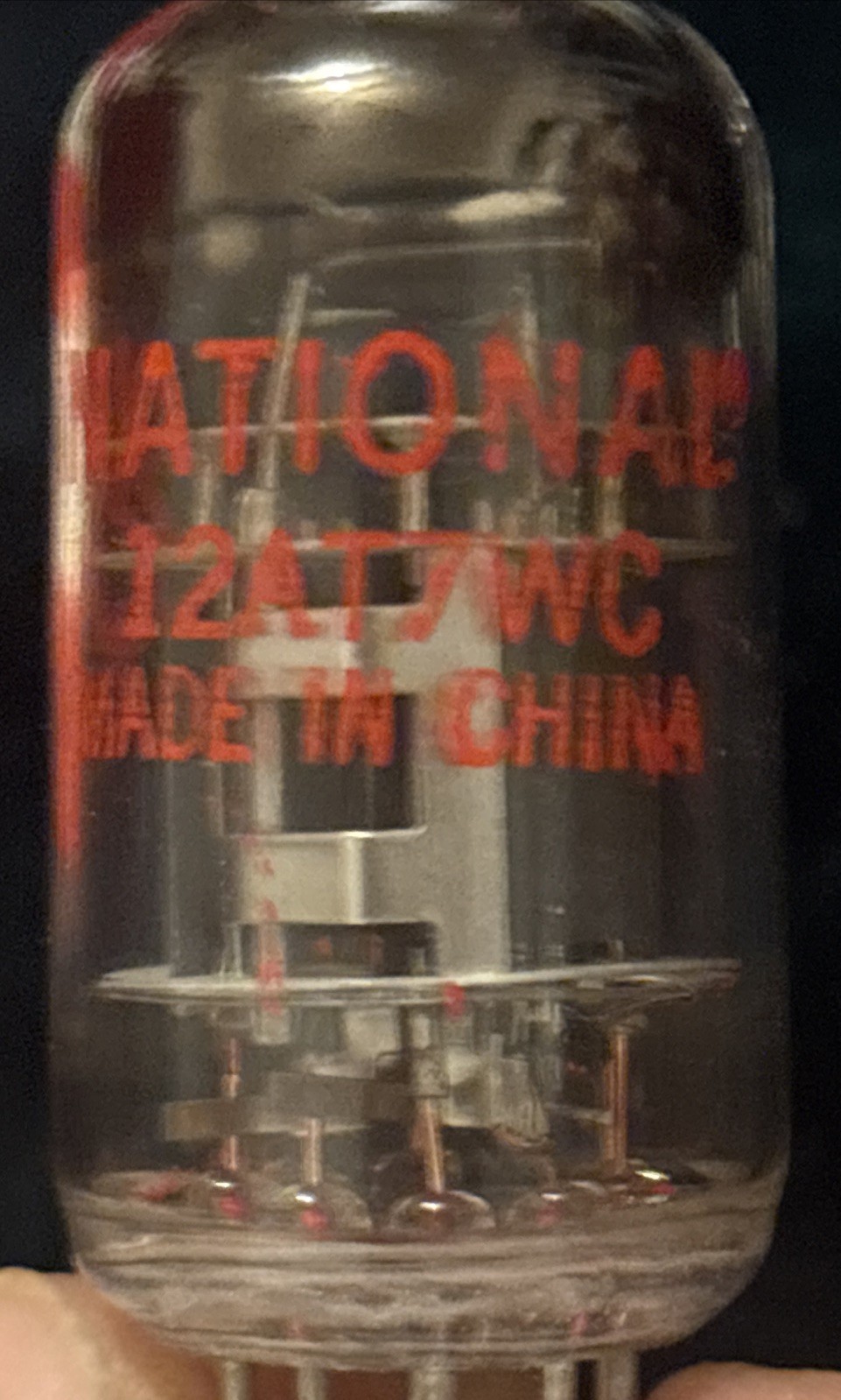 3 Matched Vintage National Electronics 12AT7WC Top Dimple Foil Tested Tubes