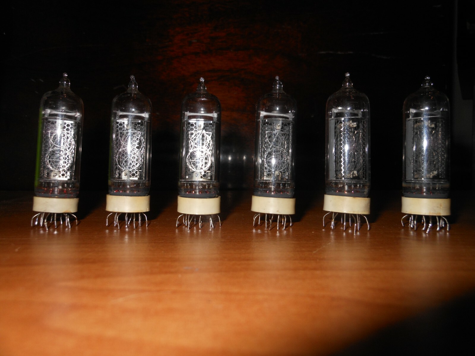 6 pcs IN-14 / ИН-14 Nixie tubes for clock kit . Used, tested, all perfect !