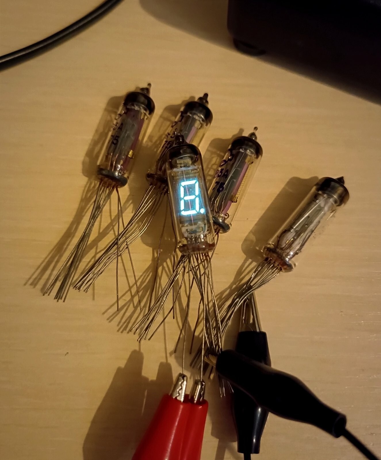 5 pcs IV-3A VFD 7-segment Fluorescent Tube Indicator clock USSR nixie NOS #1
