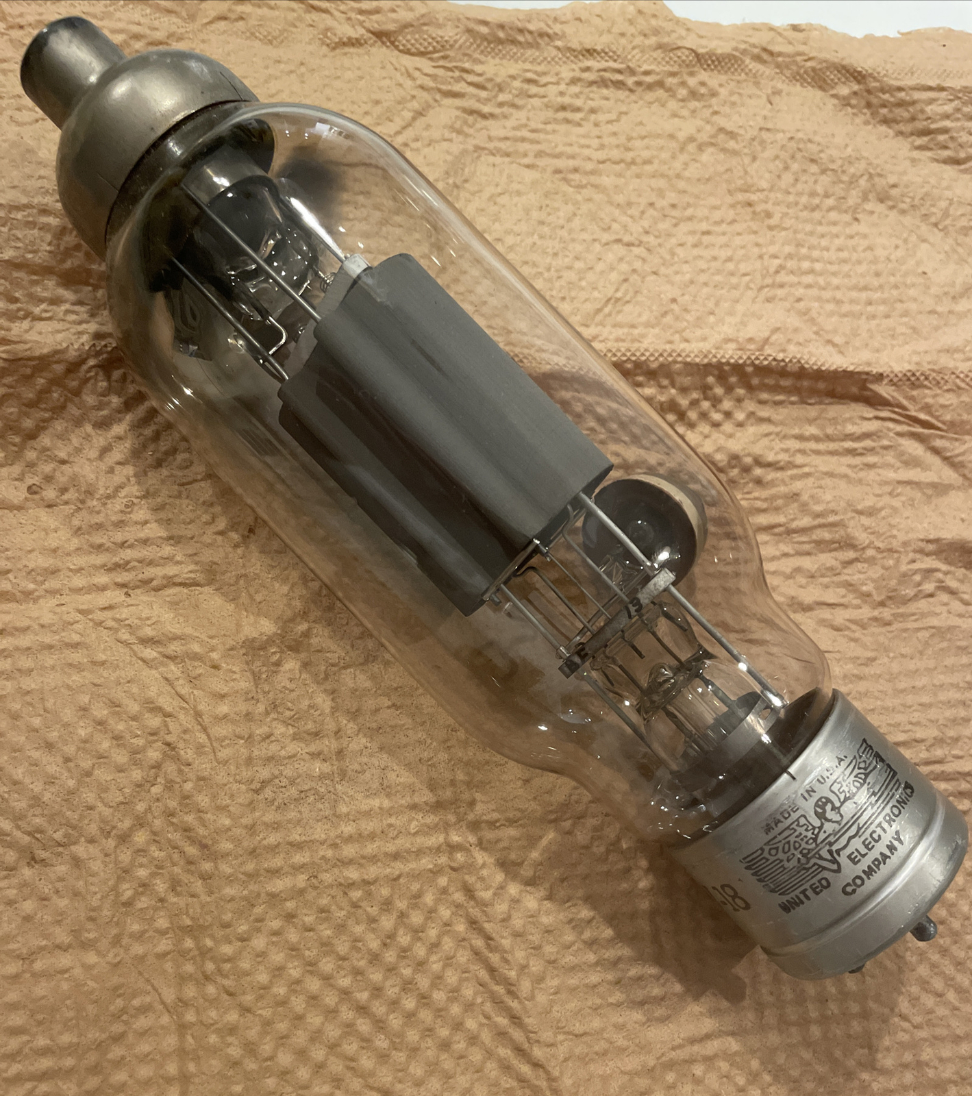Rare EUC Vintage United Electronics HV-18 Air Cooled Transmitting Triode Valve