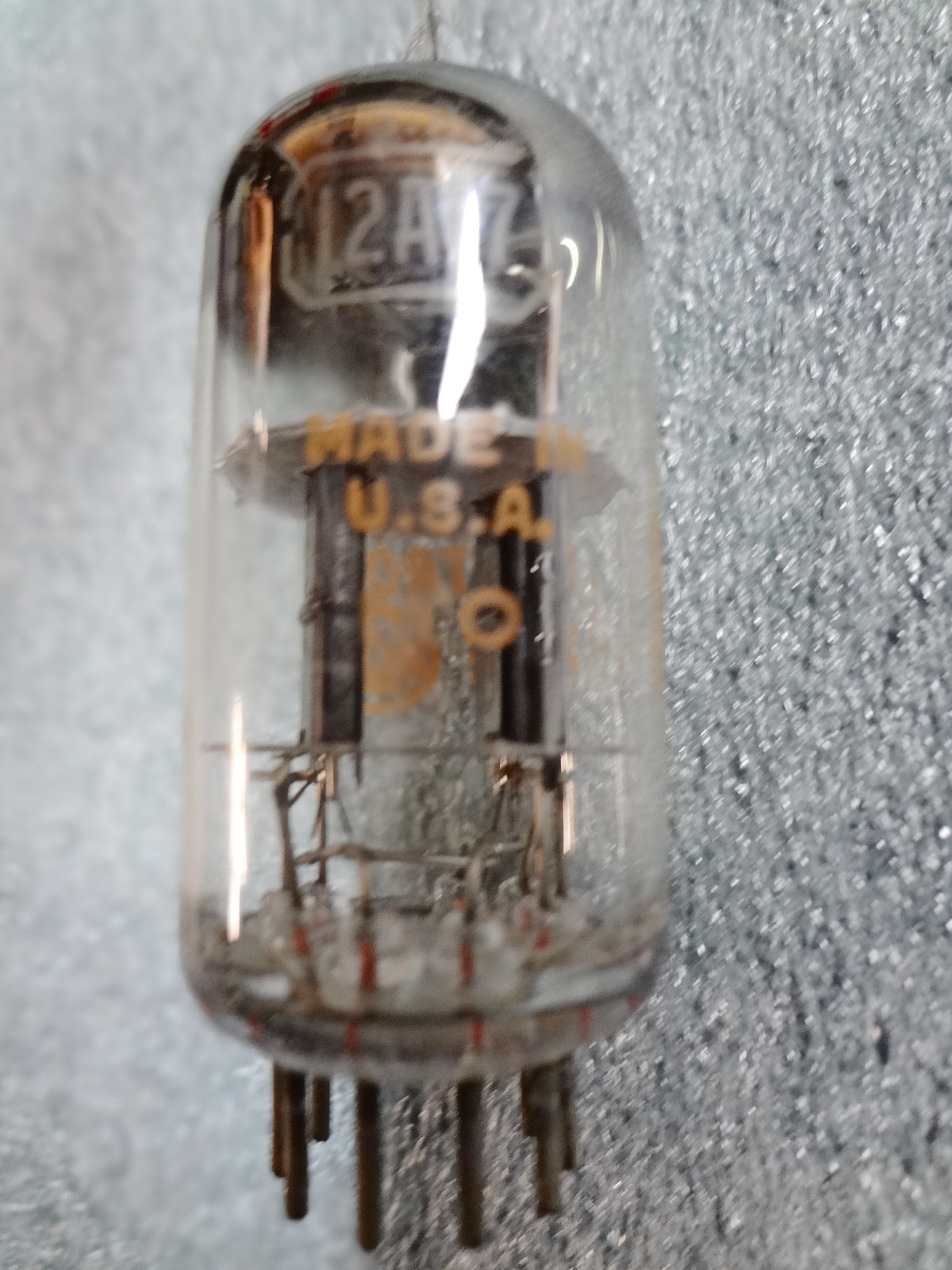 RCA 12AT7 NOS Black Plate Tube. Square Getter. Tested Strong. Orig Box