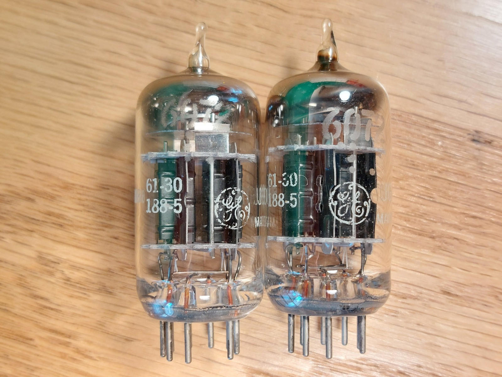 Pair of GE JG 6072 Triple Mica 1961 Vacuum Tubes – 6% matched