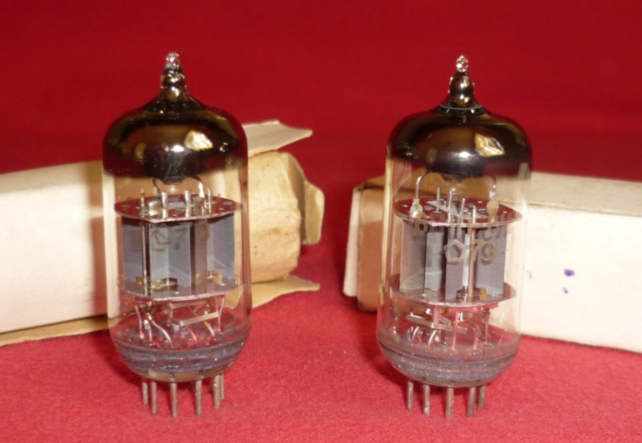 2pcs. 6N1P-VI / 6Н1П-ВИ ~ 6N1; ECC87 Double triode FOR PULSE MODE. NEW