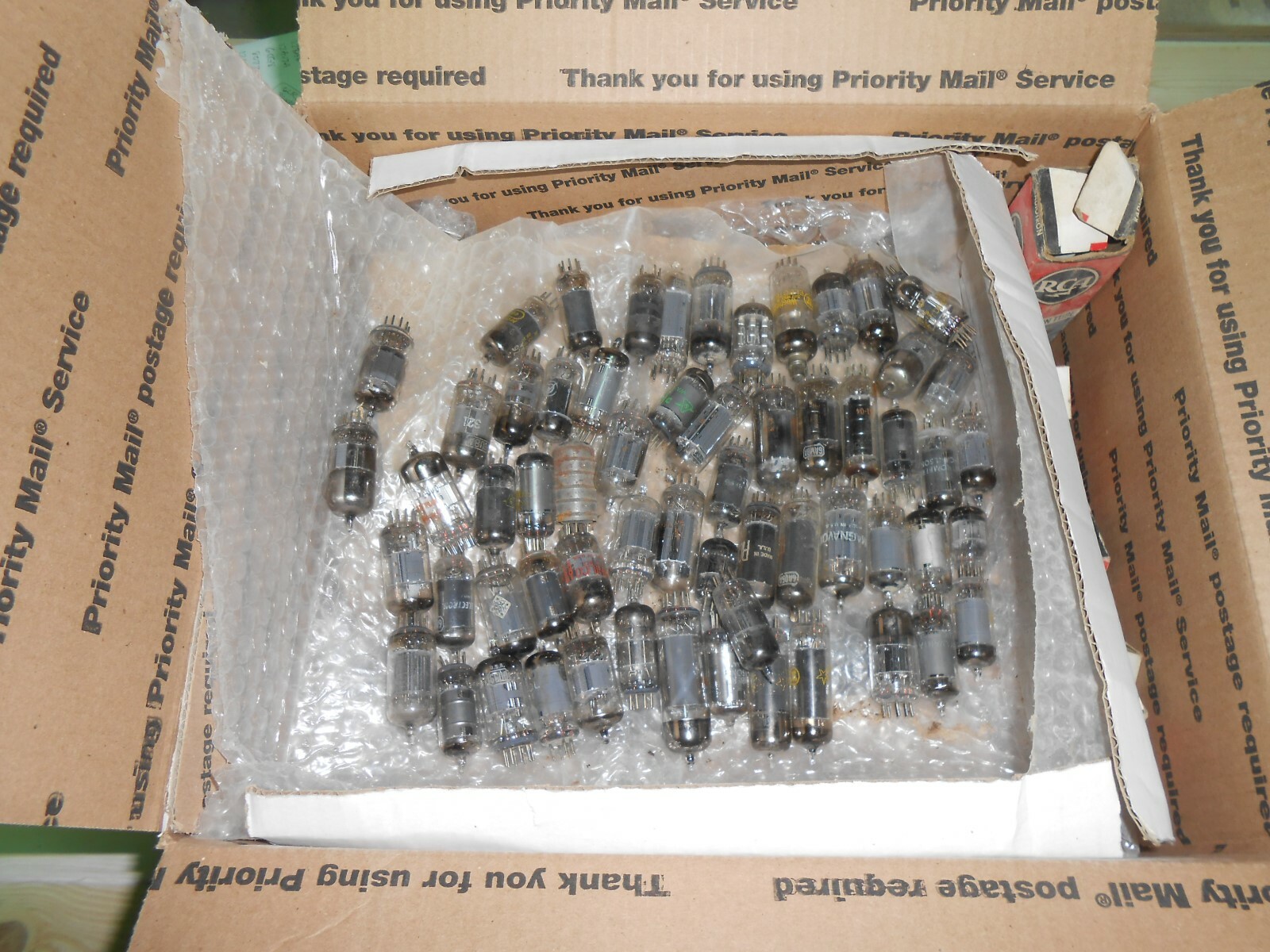 175 Pc. LOT Vintage Vacuum Tubes 12BH7 6LR ECC82 5U4G 41, 75, 80 RCA Raytheon GE