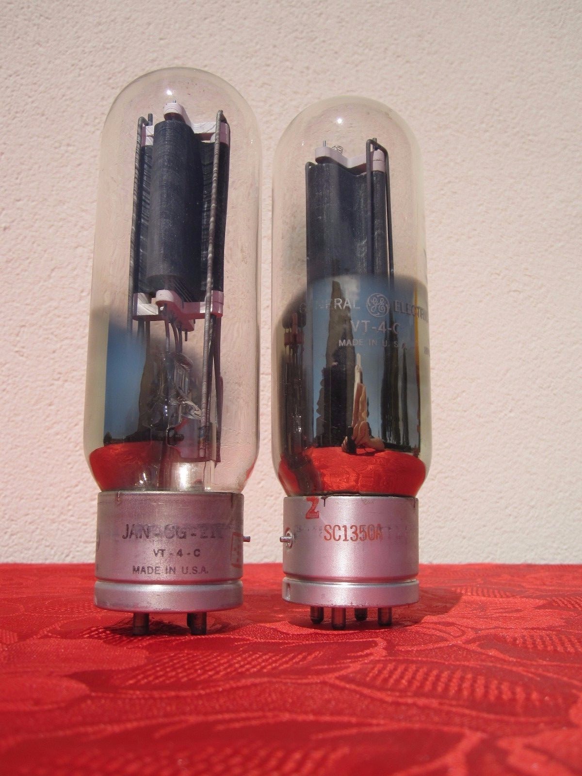 JAN-CG-211 VT4C GE TUBE RCA 211 TRIODE MATCHED PAIR AMPLIFIER TRANSMITTING PAIR